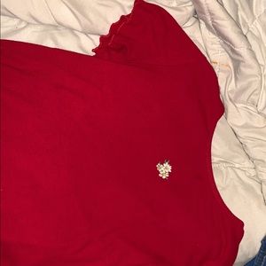 Hollister daisy red t shirt